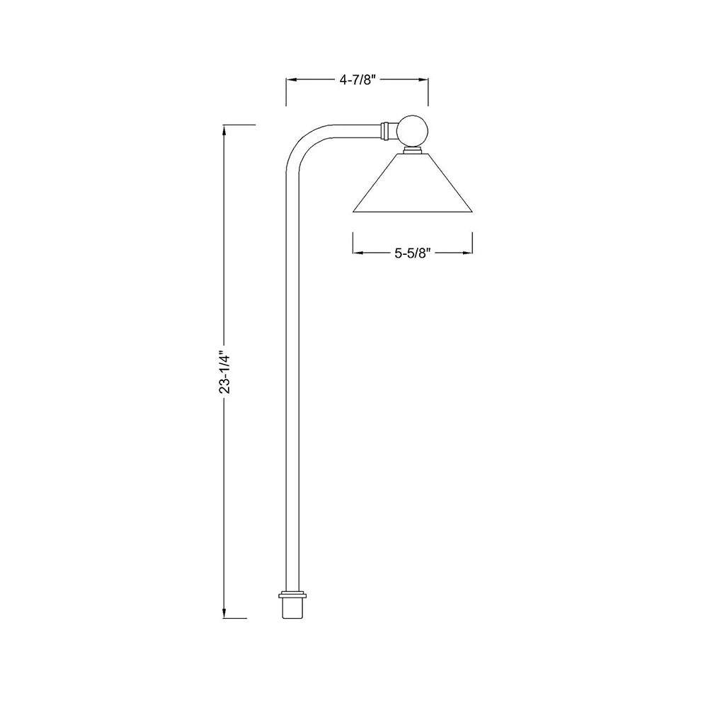 Directional LED Path Light, Natural Brass - Bees Lighting
