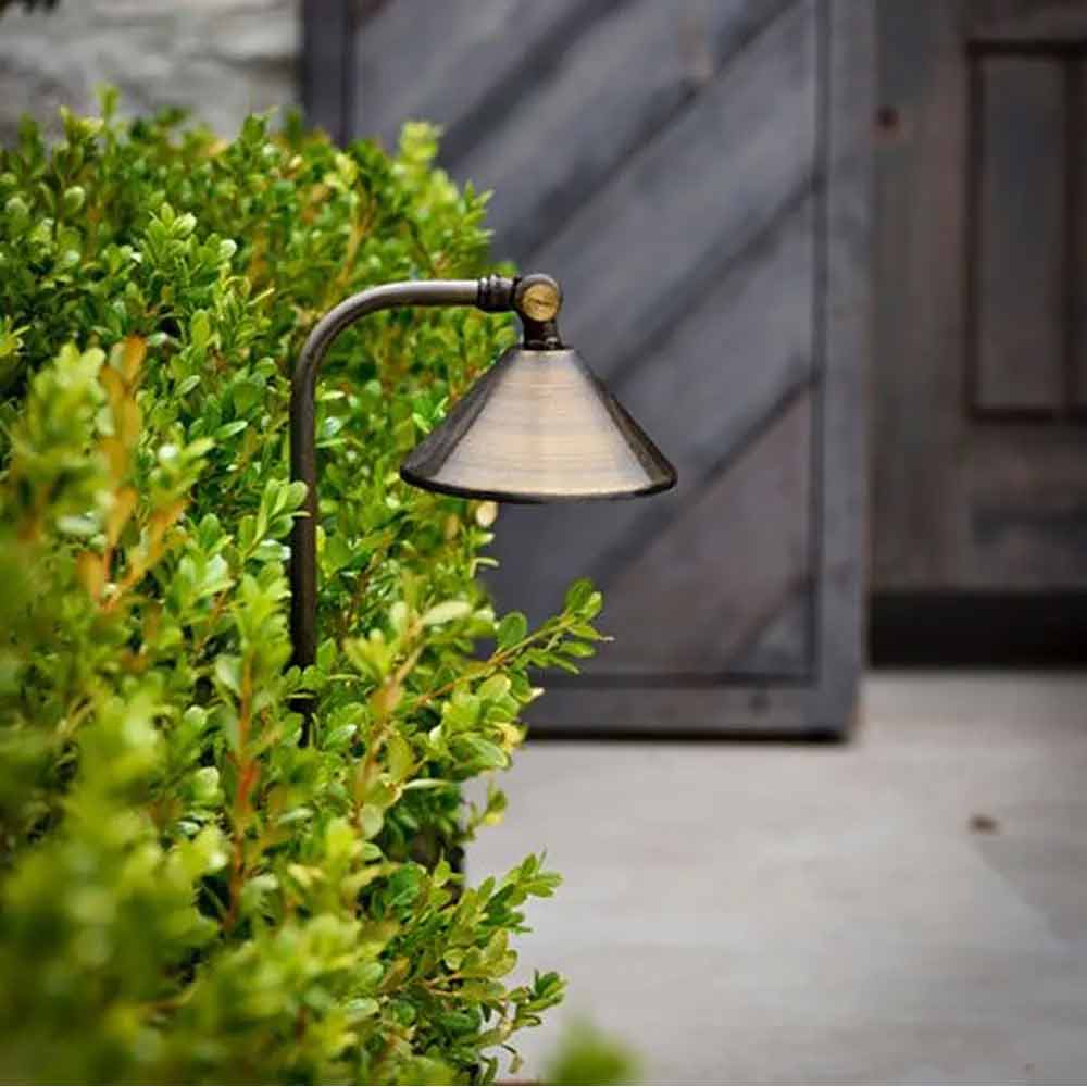 Directional LED Path Light, Natural Brass - Bees Lighting