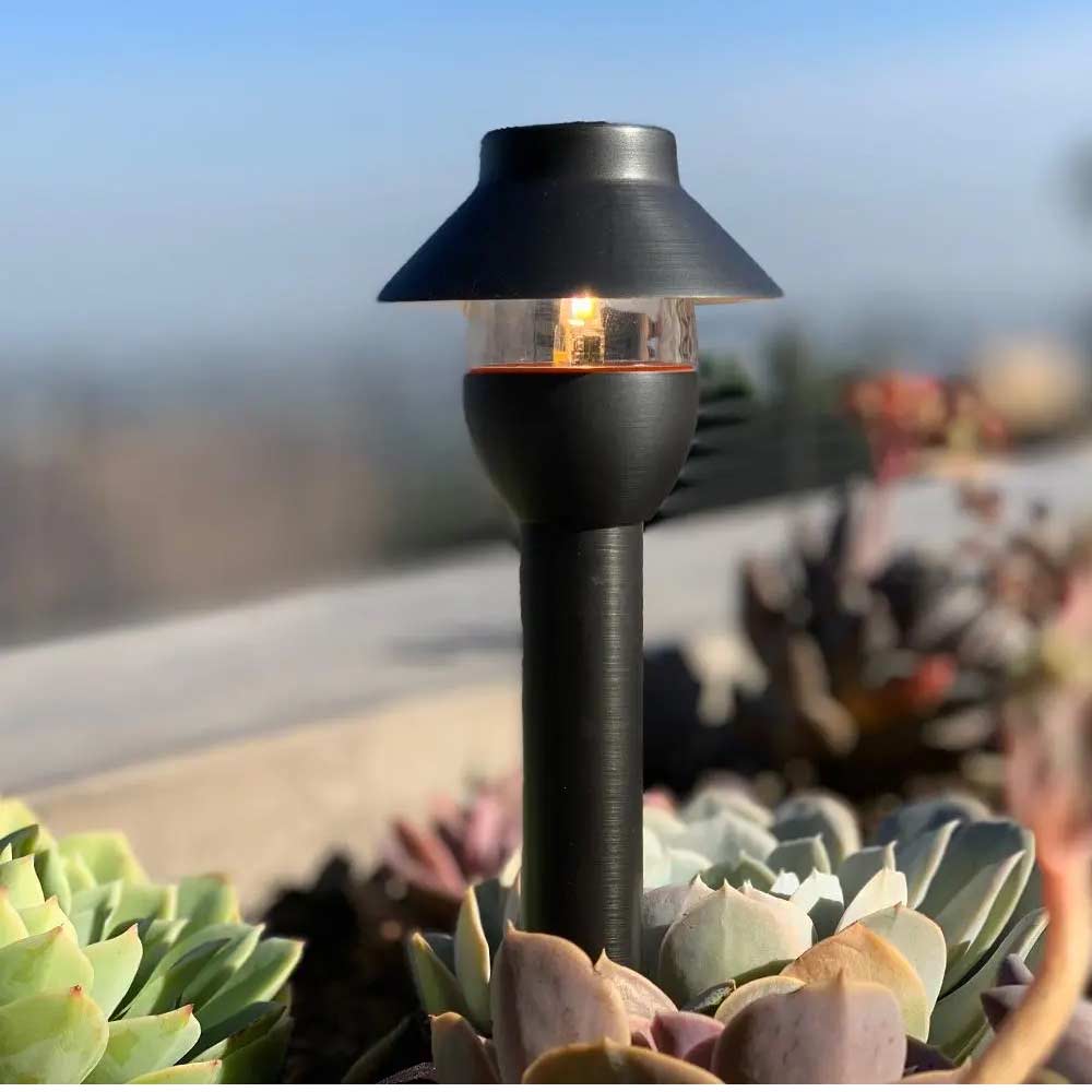 LED Mushroom 3.5" Path Light, Dark Brass - Bees Lighting