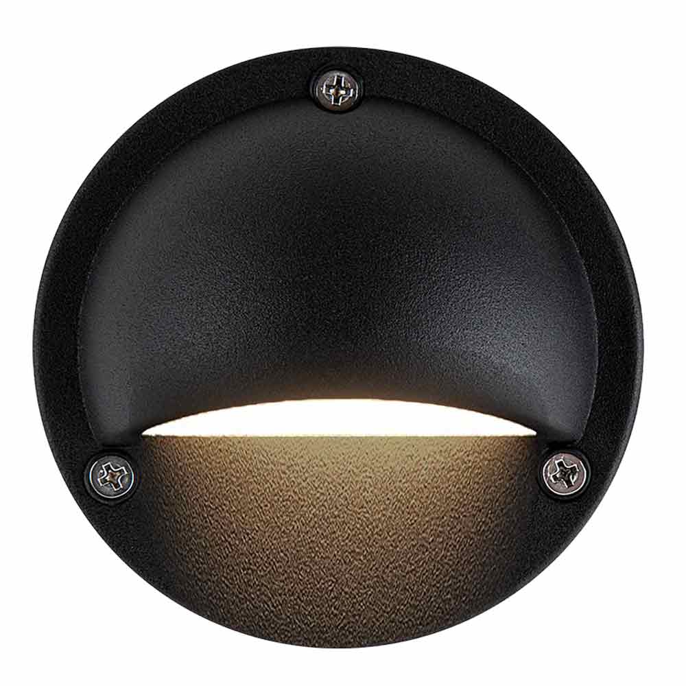 12V LED Round Deck Light Aluminum Black Finish - Bees Lighting