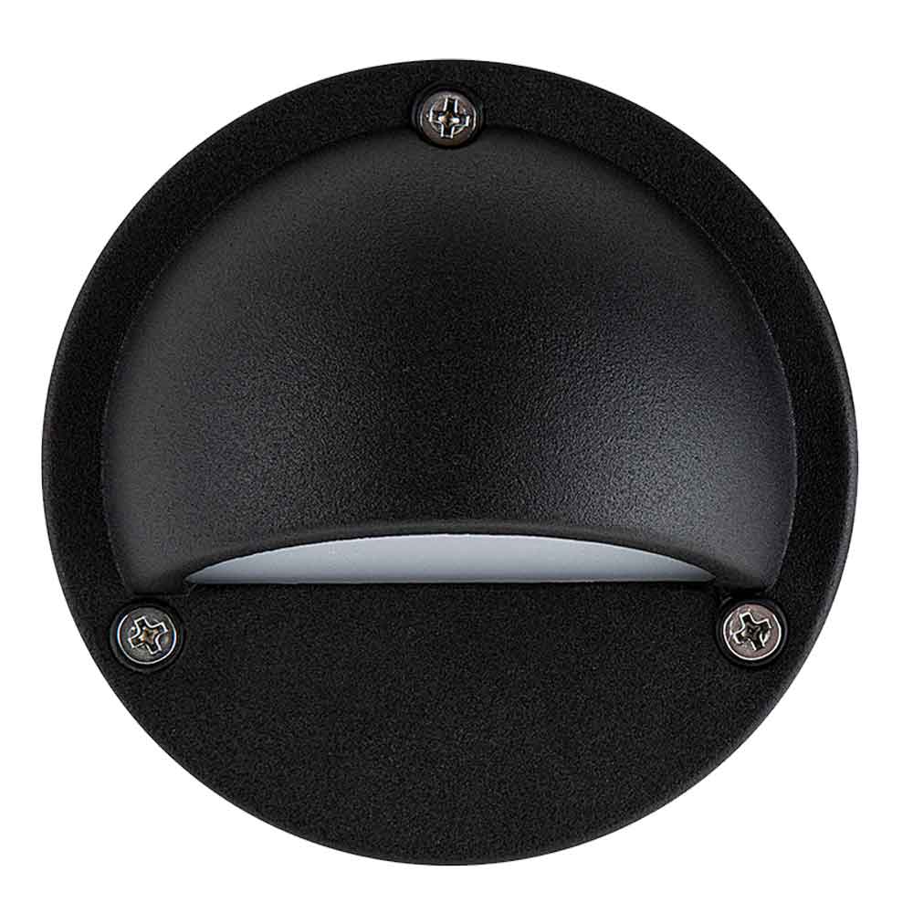 12V LED Round Deck Light Aluminum Black Finish - Bees Lighting