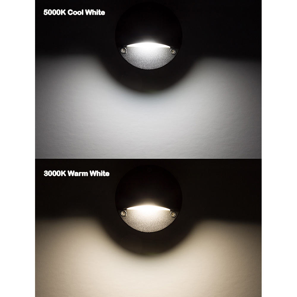 12V LED Round Deck Light Aluminum Black Finish - Bees Lighting
