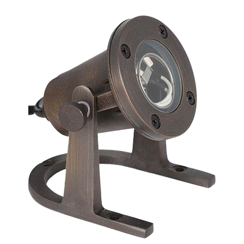 12V LED Landscape Underwater Accent Light Natural Brass - Bees Lighting