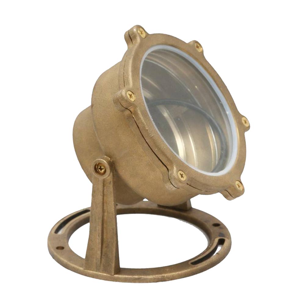 12V LED Landscape Flood/Underwater Accent Light Natural Brass - Bees Lighting