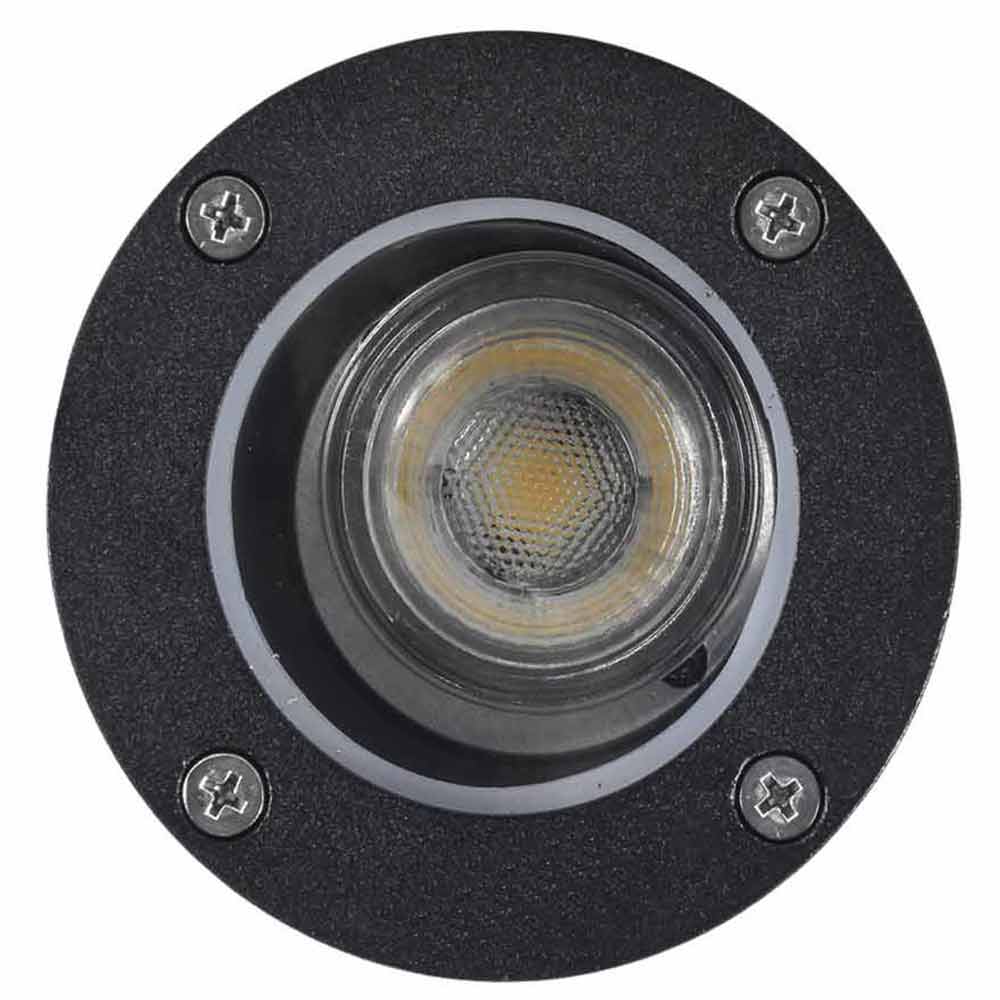 12V Round LED Landscape In-Ground Well Light Aluminum Black Finish - Bees Lighting