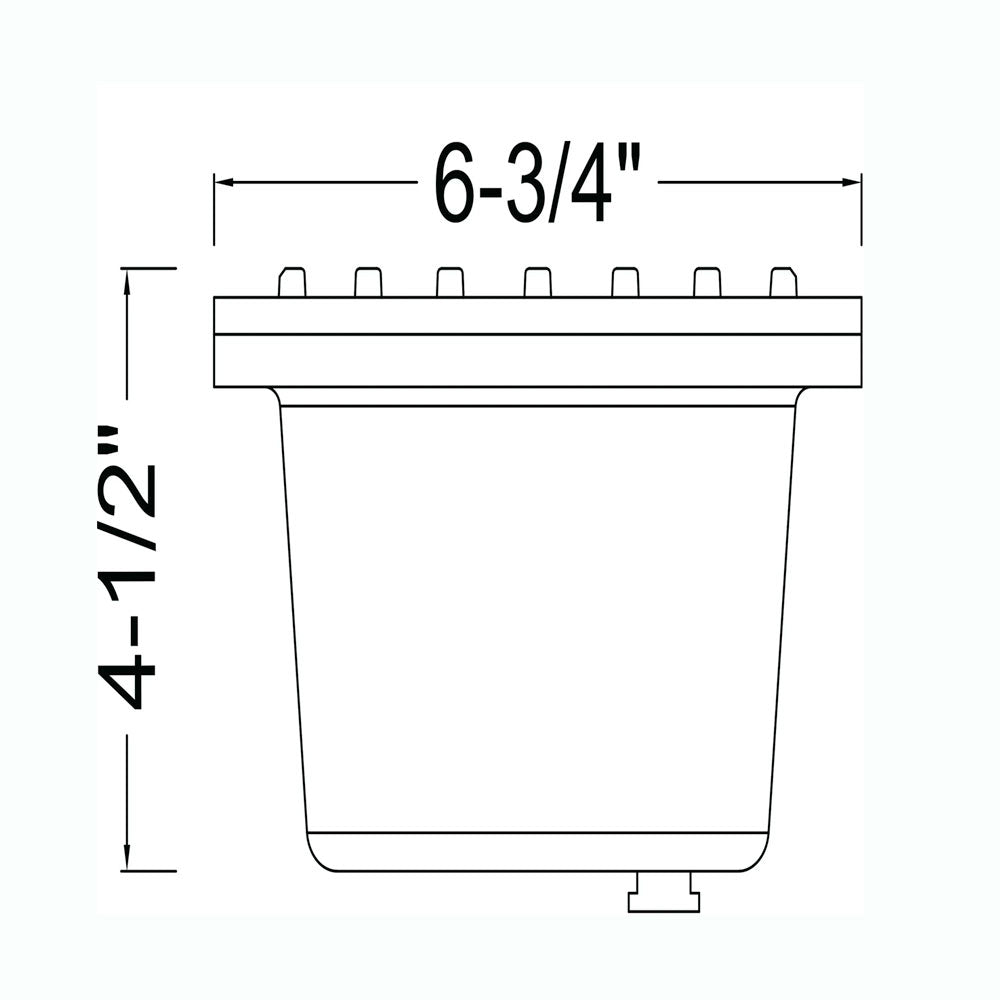 12V LED Landscape In-Ground Well Light Grill Face Brass