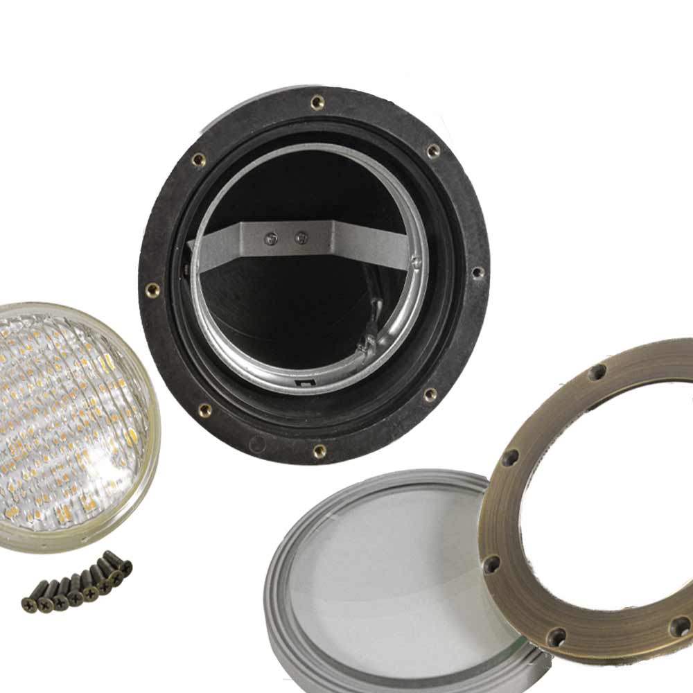 12V LED Landscape In-Ground Well Light Flat Face Brass - Bees Lighting