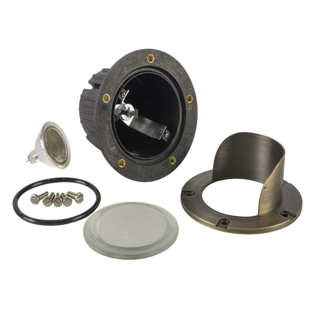 12V LED Landscape In-Ground Well Light Half Moon Head Brass - Bees Lighting