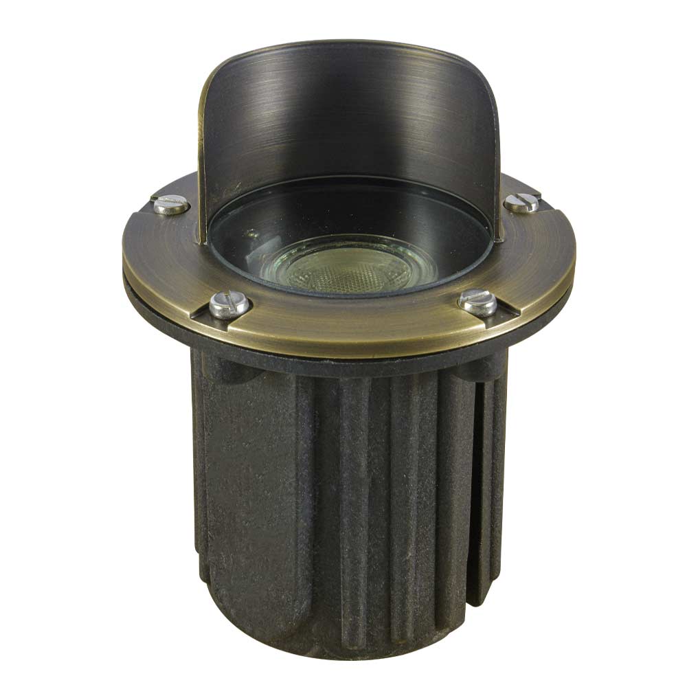 12V LED Landscape In-Ground Well Light Half Moon Head Brass - Bees Lighting