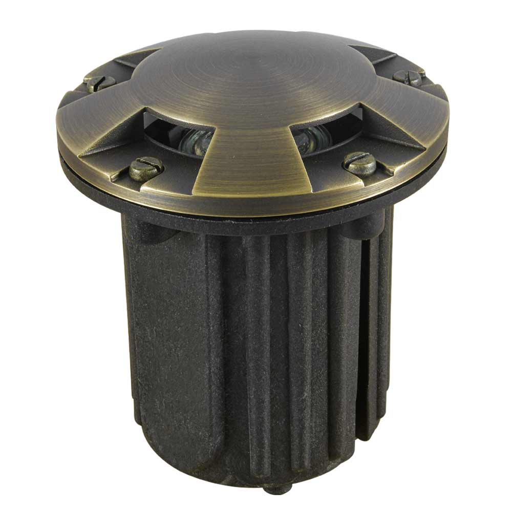 12V LED Landscape In-Ground Well Light Multi Directional Face Brass - Bees Lighting