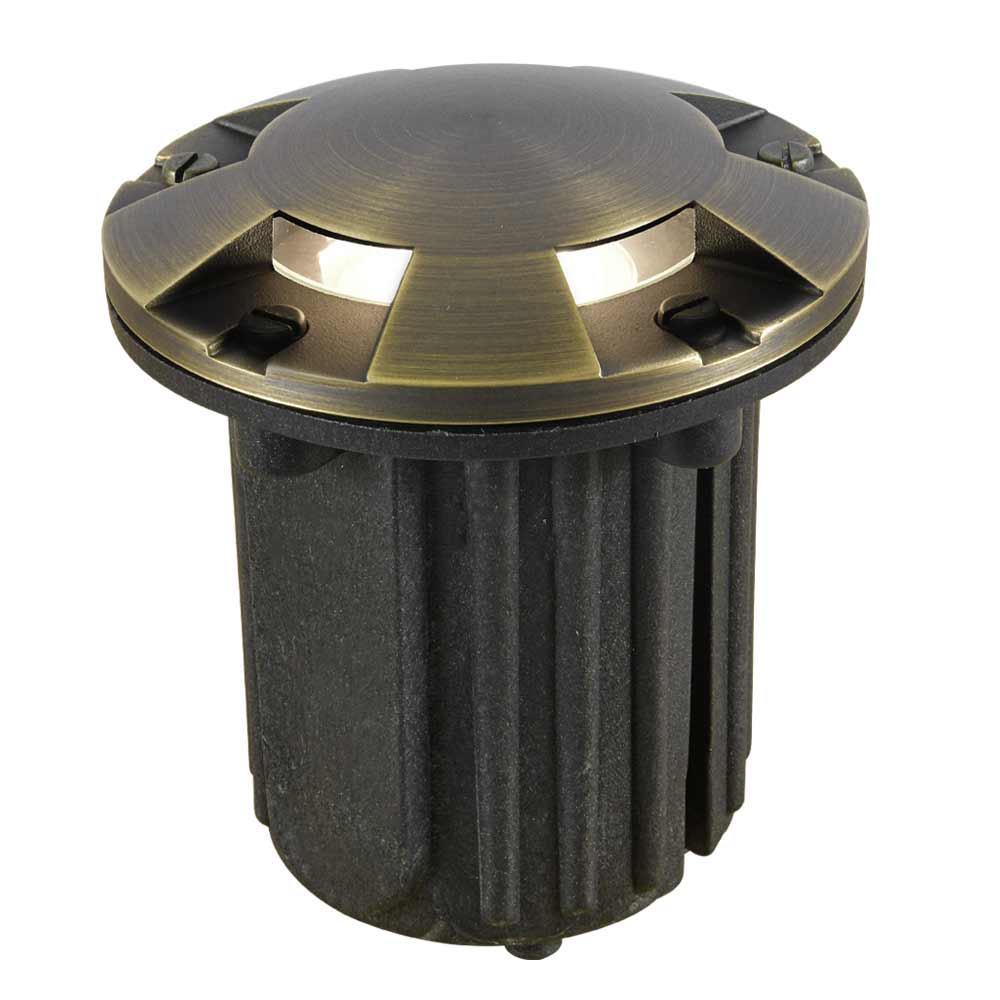 12V LED Landscape In-Ground Well Light Multi Directional Face Brass - Bees Lighting