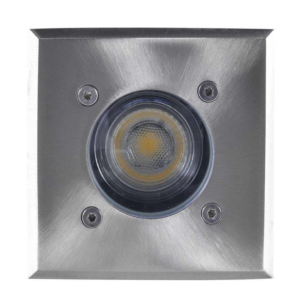 12V LED Landscape In-Ground Well Light Square Flat Face Stainless Steel