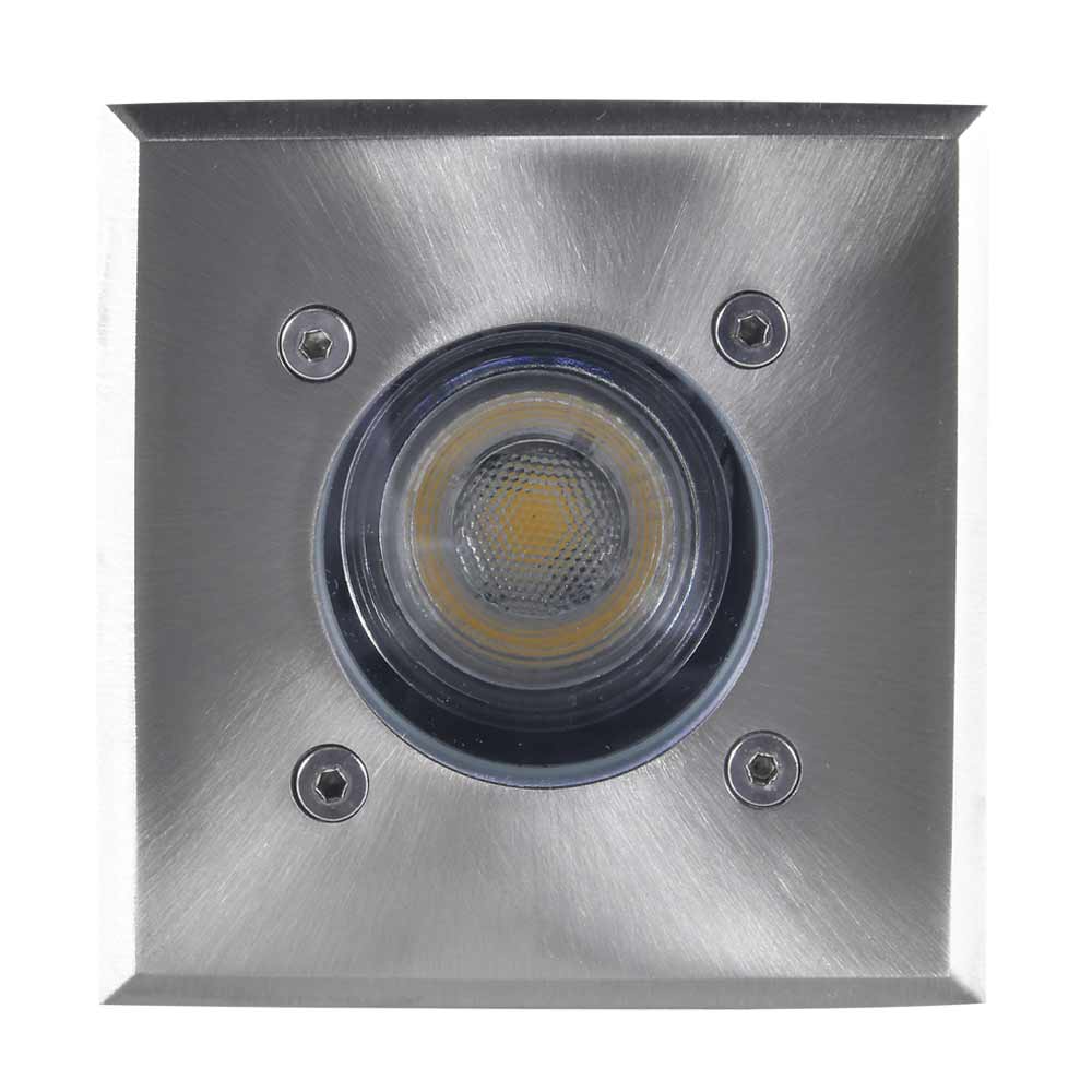 12V LED Landscape In-Ground Well Light Square Flat Face Stainless Steel - Bees Lighting