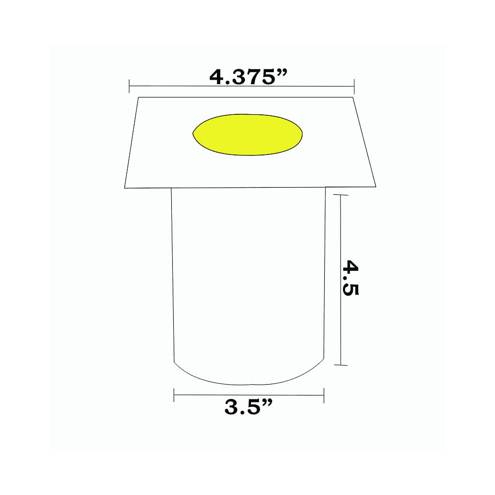 12V LED Landscape In-Ground Well Light Square Flat Face Stainless Steel - Bees Lighting