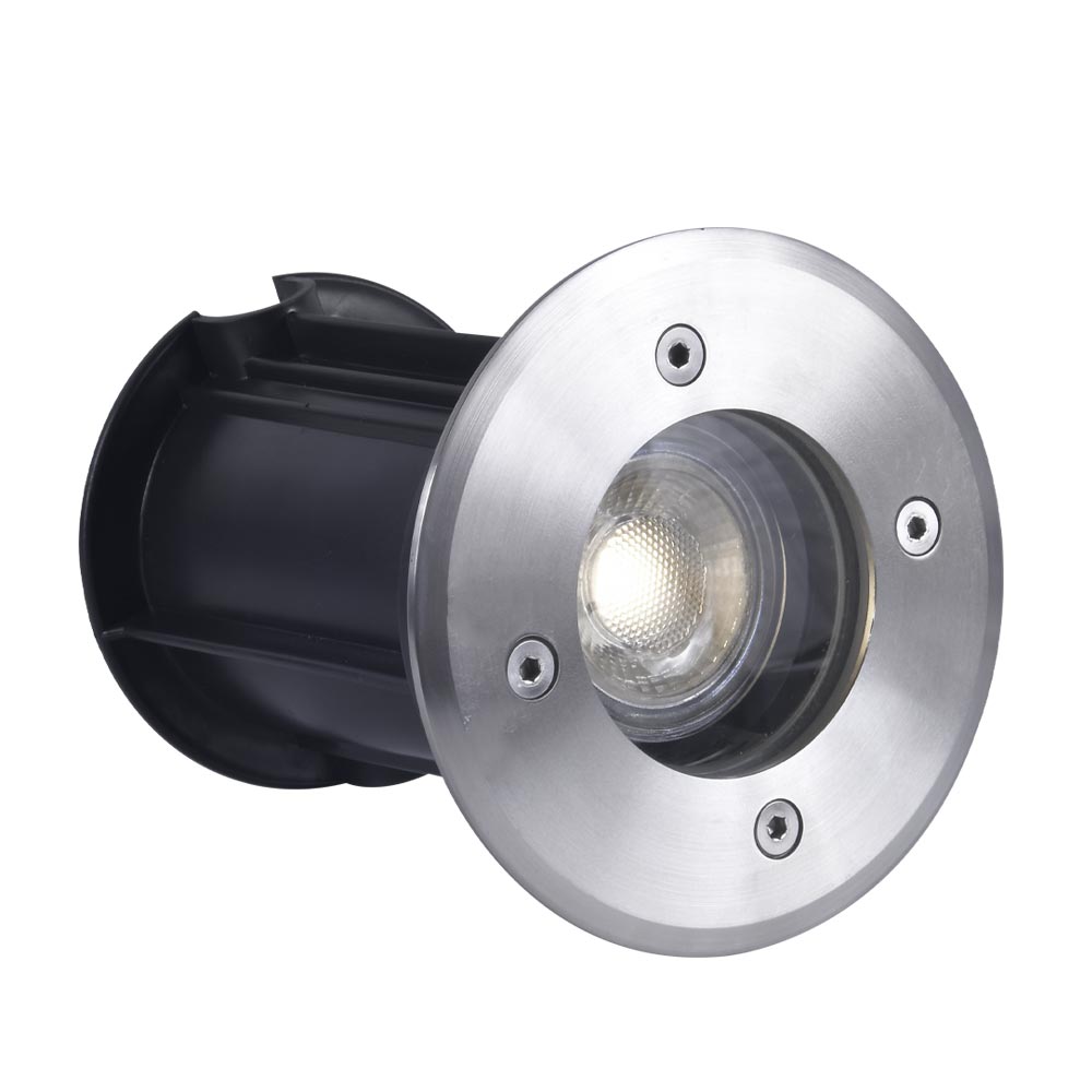 12V LED Landscape In-Ground Well Light Round Flat Face Stainless Steel - Bees Lighting