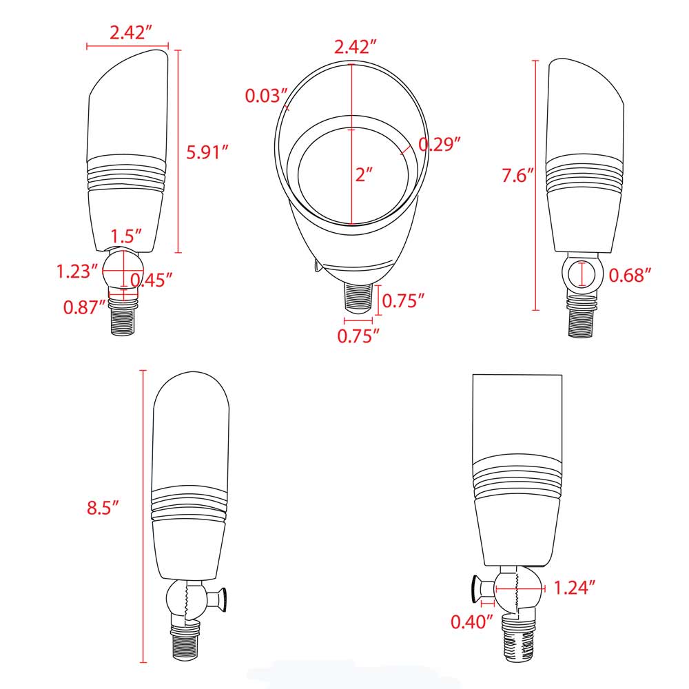 LED Directional Accent Spot Light, Black - Bees Lighting