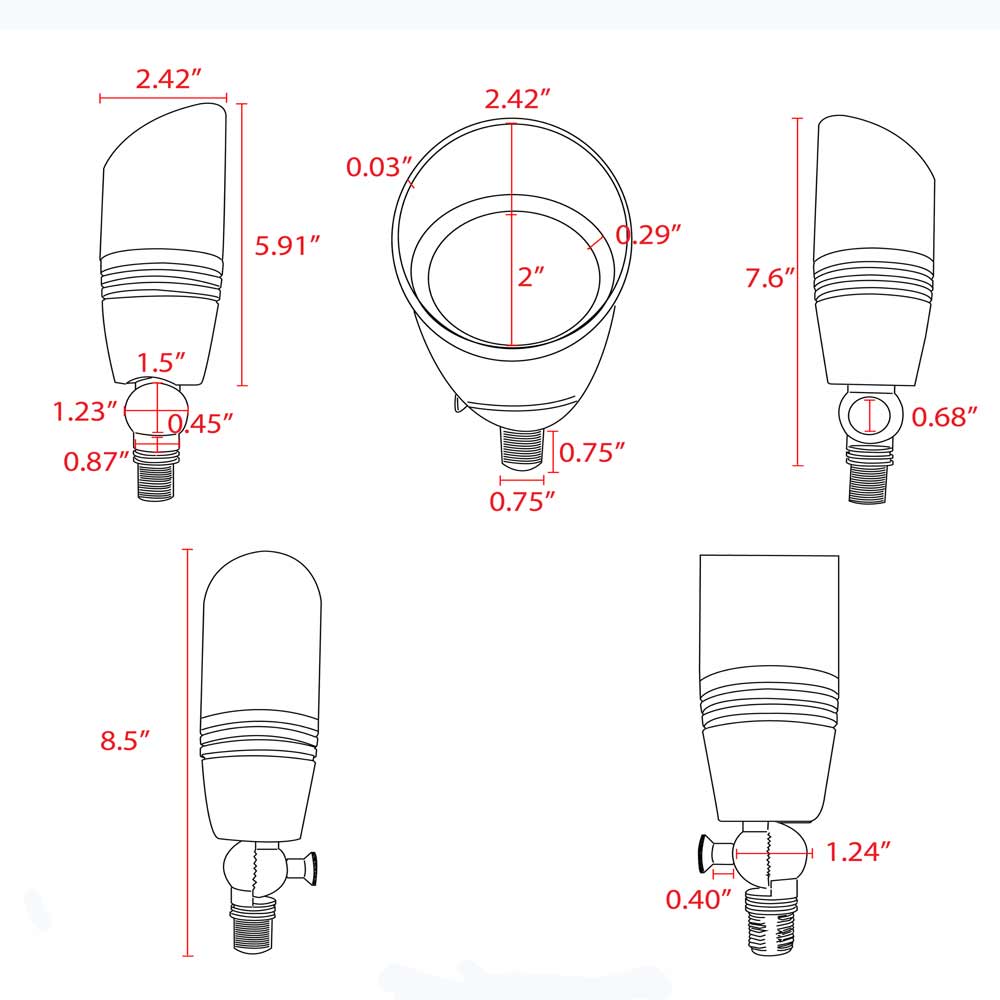 LED Directional Accent Spot Light, Brown - Bees Lighting