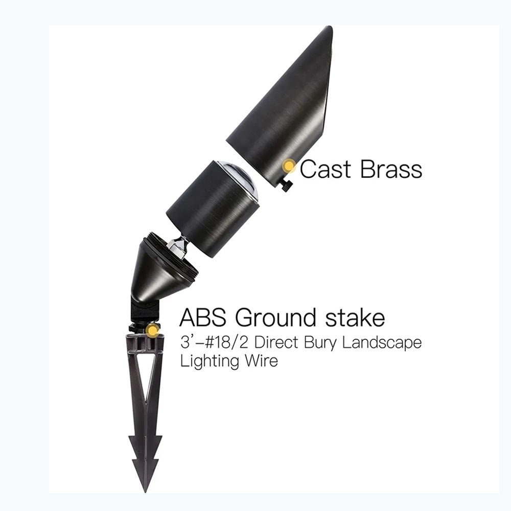 LED Adjustable Directional Spot Light, Dark Brass - Bees Lighting