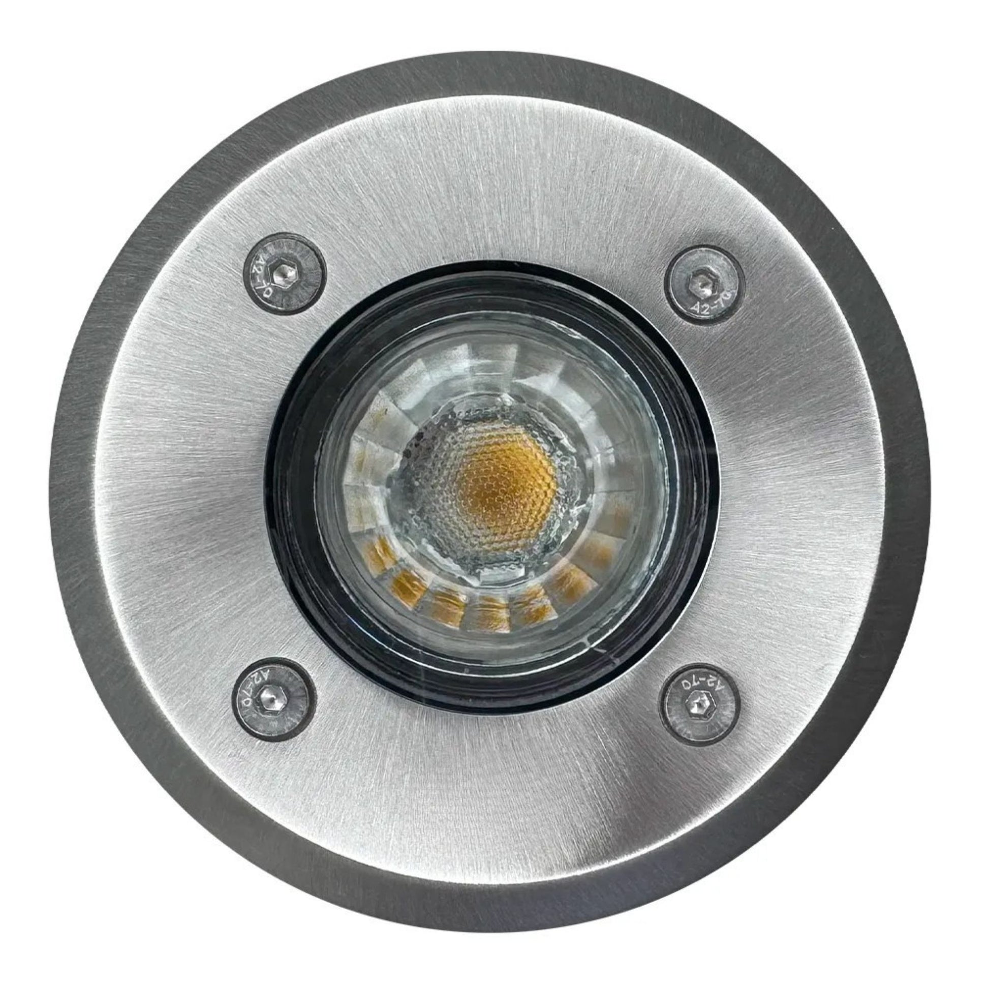 LED In-Ground Well Light Round Flat Face, Stainless Steel - Bees Lighting
