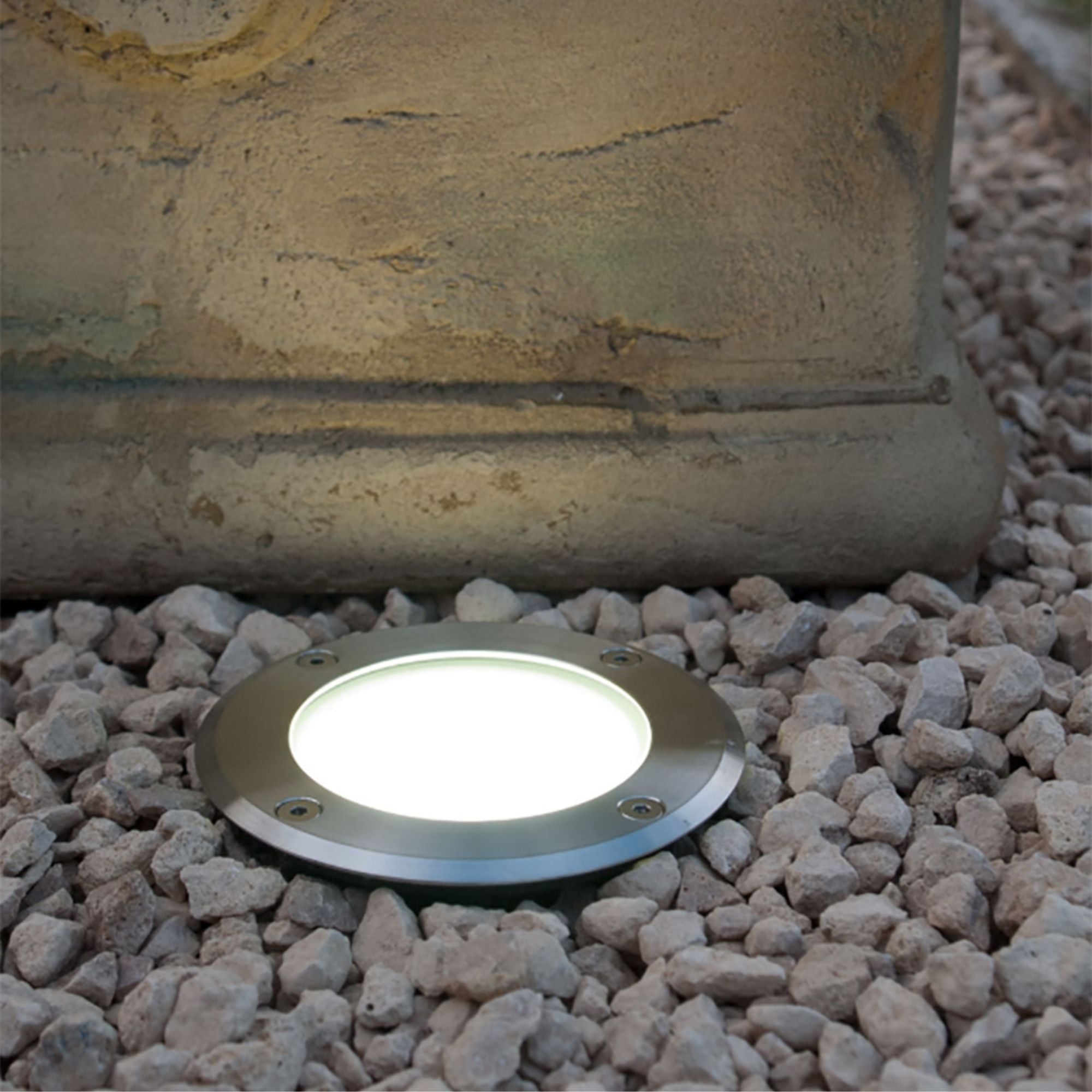 LED In-Ground Well Light Round Flat Face, Stainless Steel - Bees Lighting