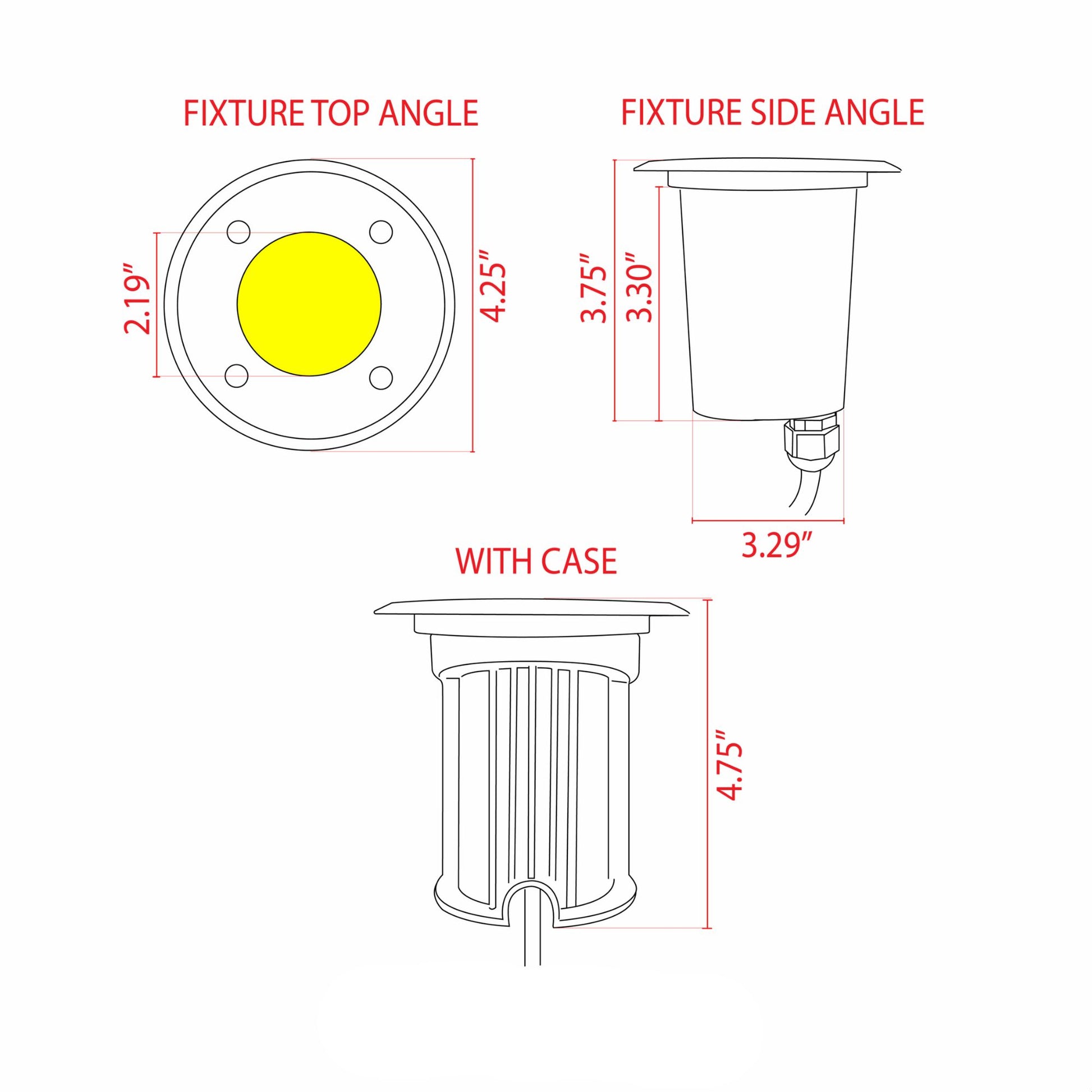 LED In-Ground Well Light Round Flat Face, Stainless Steel - Bees Lighting