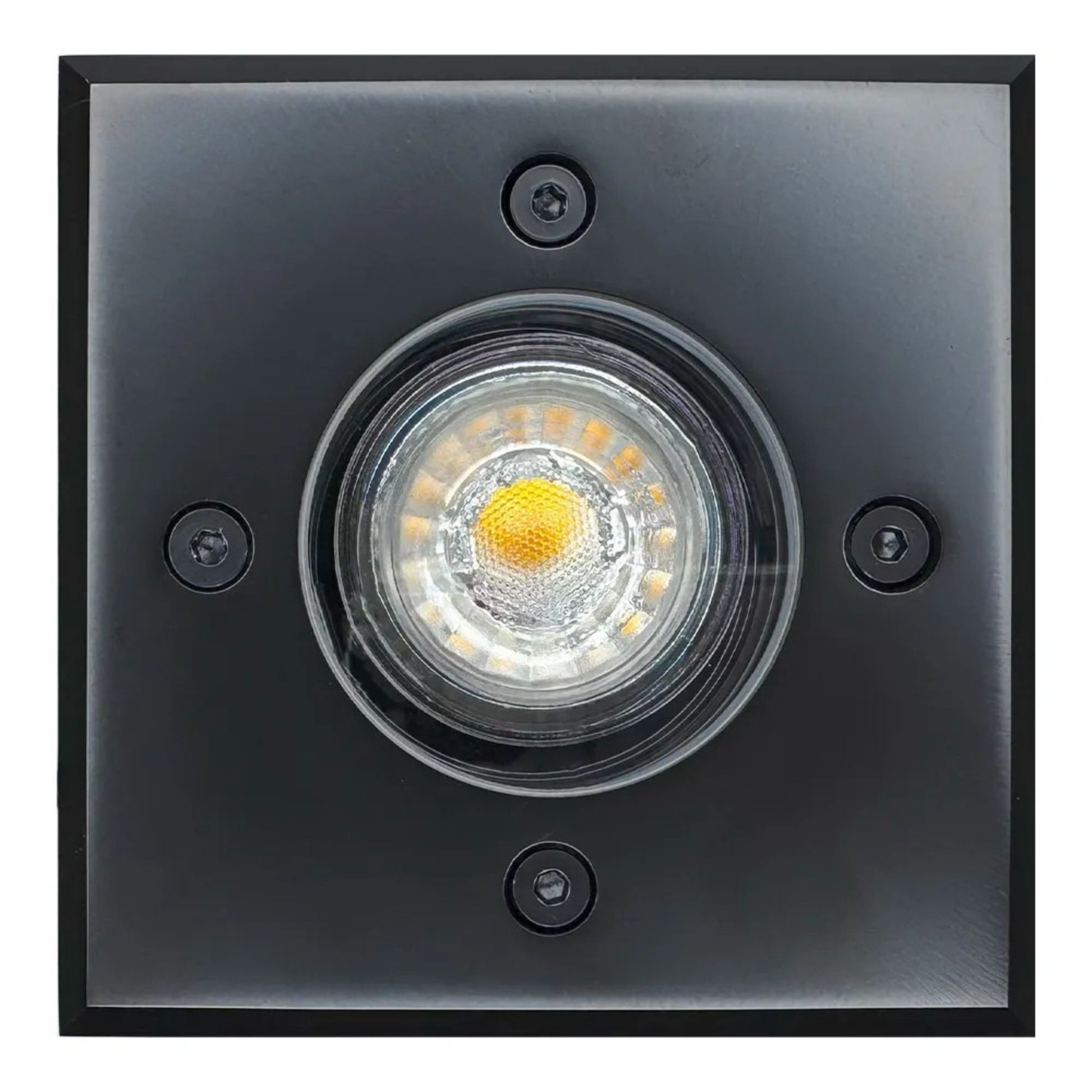LED In-Ground Well Light Square Flat Face, Black - Bees Lighting