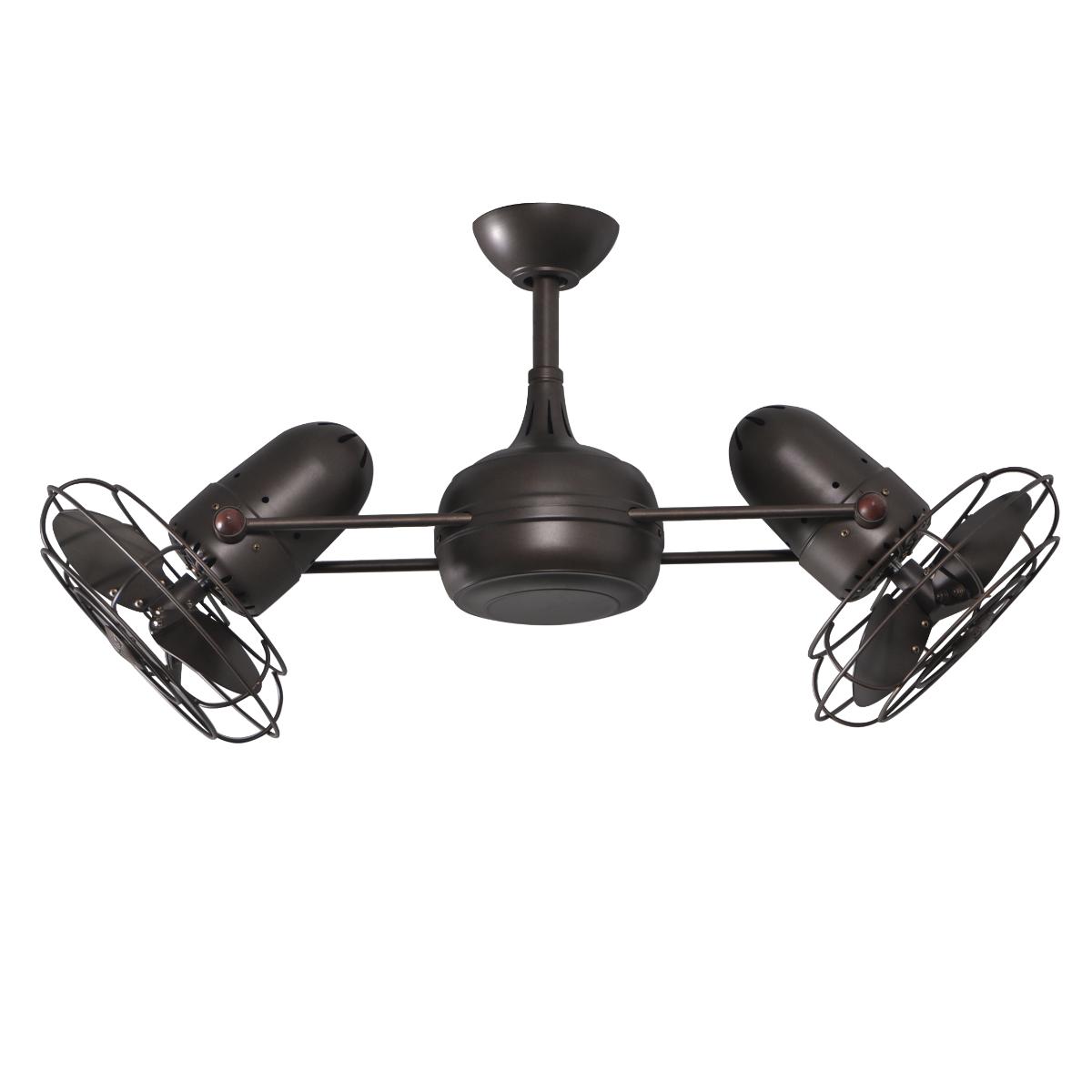 Dagny 39" Rotational Dual Ceiling Fan, Textured Bronze - Bees Lighting