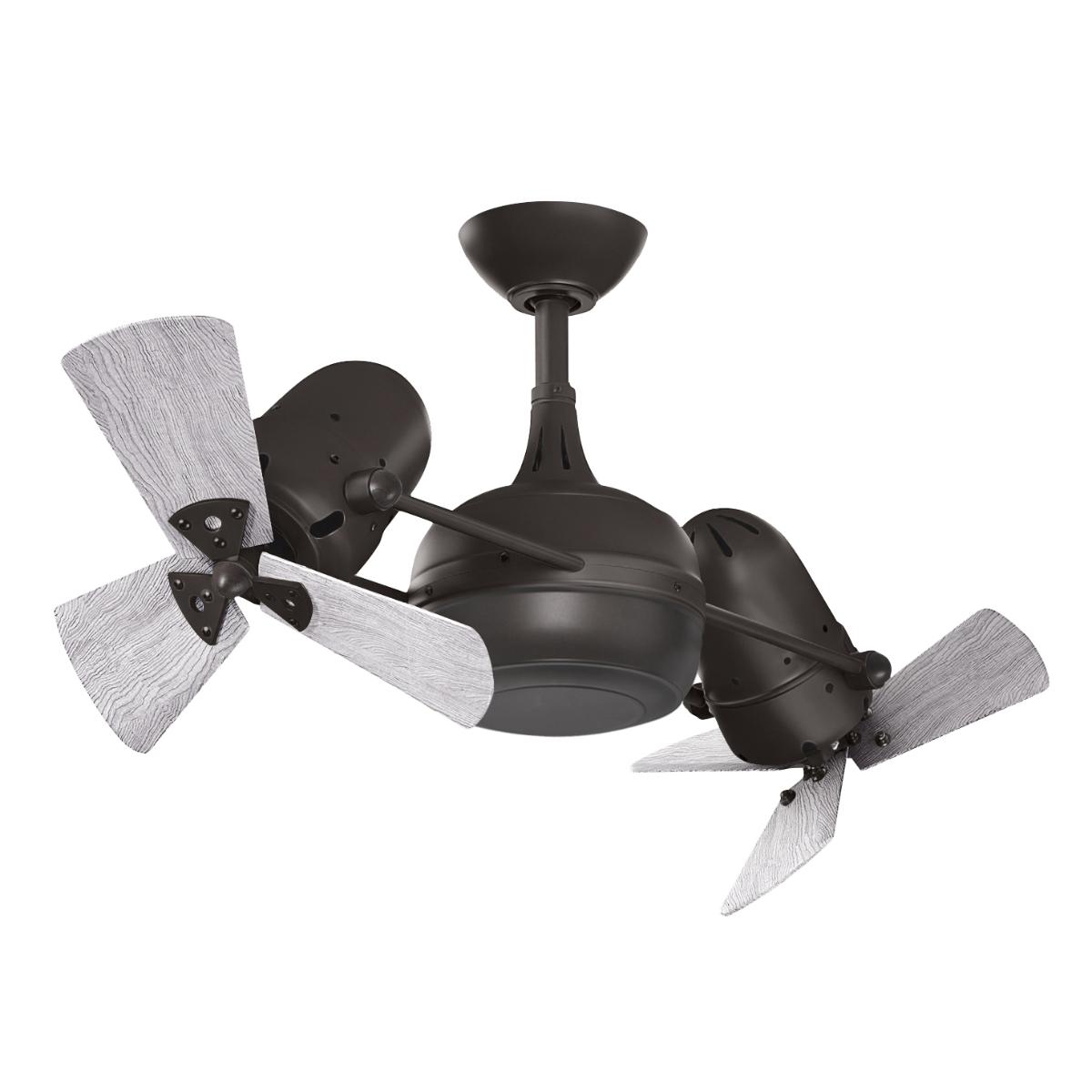 Dagny 41" Rotational Dual Ceiling Fan, Textured Bronze with Barn Wood Blades - Bees Lighting