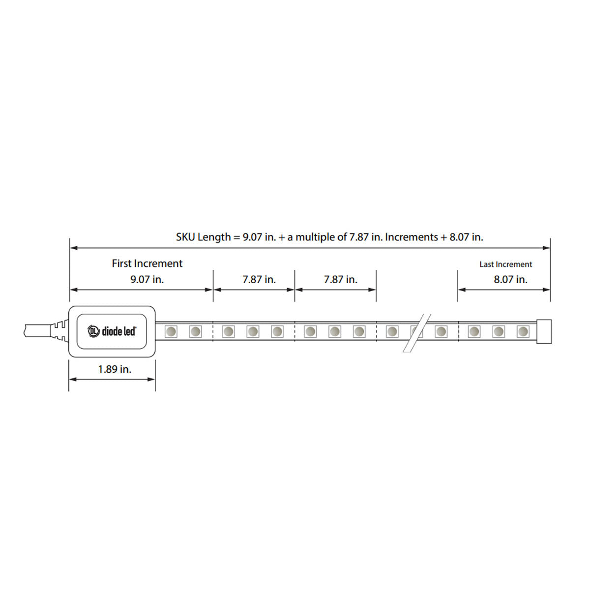 Infiniline Basics 120V LED Strip Light, 164Ft Reel, 3500K, 308 Lm/Ft, IP65 Wet locations - Bees Lighting