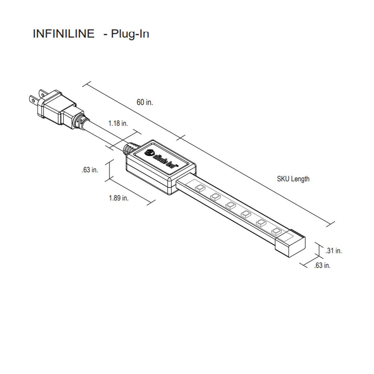 Infiniline Basics 120V LED Strip Light, 164ft Reel, 300 Lumens per Ft, IP65 Wet locations