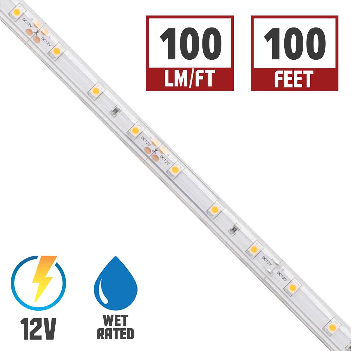 BLAZE Wet Location LED Strip Light, 100+ Lumens per Ft, 12V - Bees Lighting