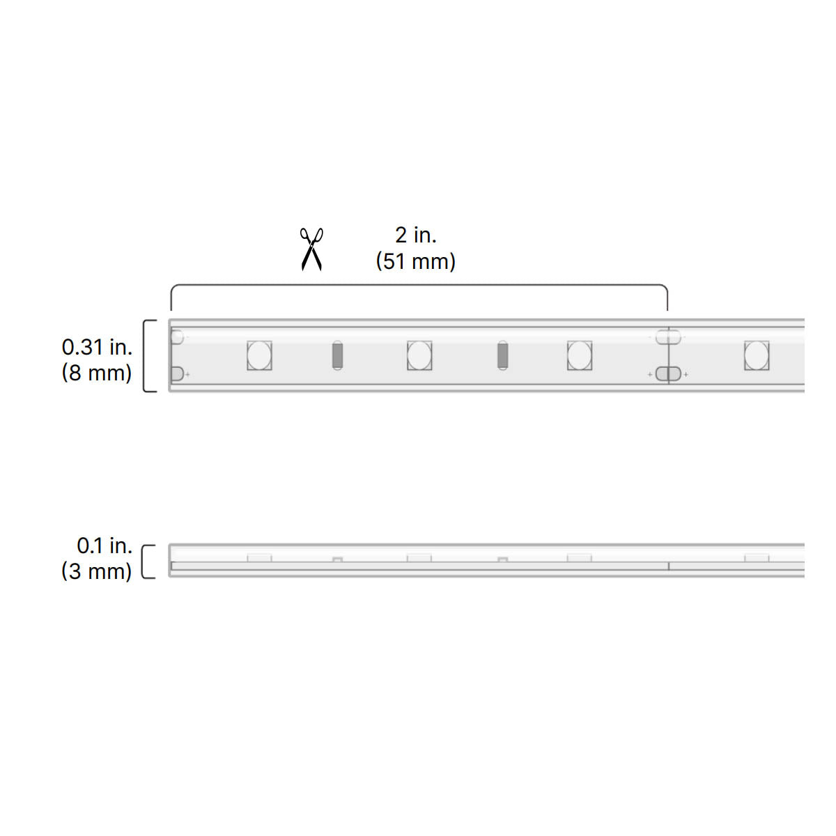 BLAZE Wet Location LED Strip Light, 100+ Lumens per Ft, 12V - Bees Lighting