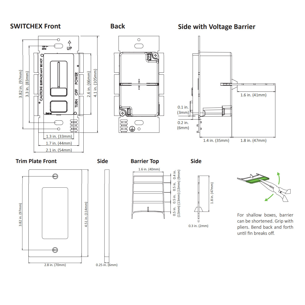 SWITCHEX 100 Watts, 24VDC LED Driver and Dimmer Switch - Bees Lighting