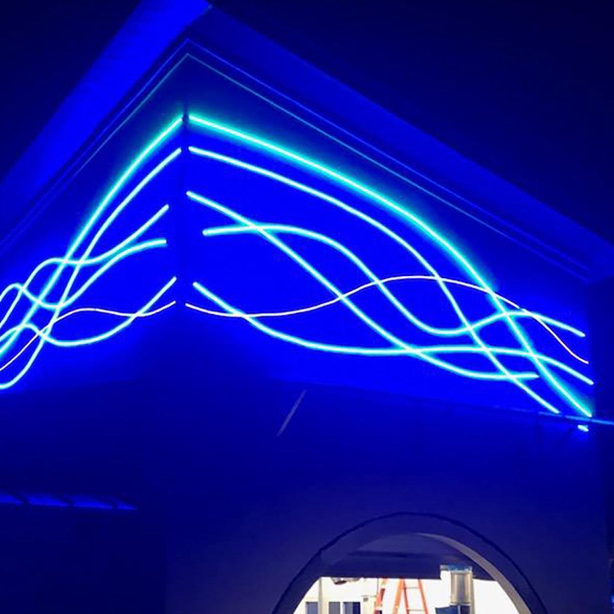 65Ft Neon Blaze Flexible LED Lighting, Blue, 24V, Side Bending - Bees Lighting