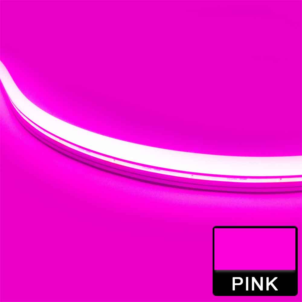 BLAZE Pink Neon LED Strip Light, 24V, Side Bending