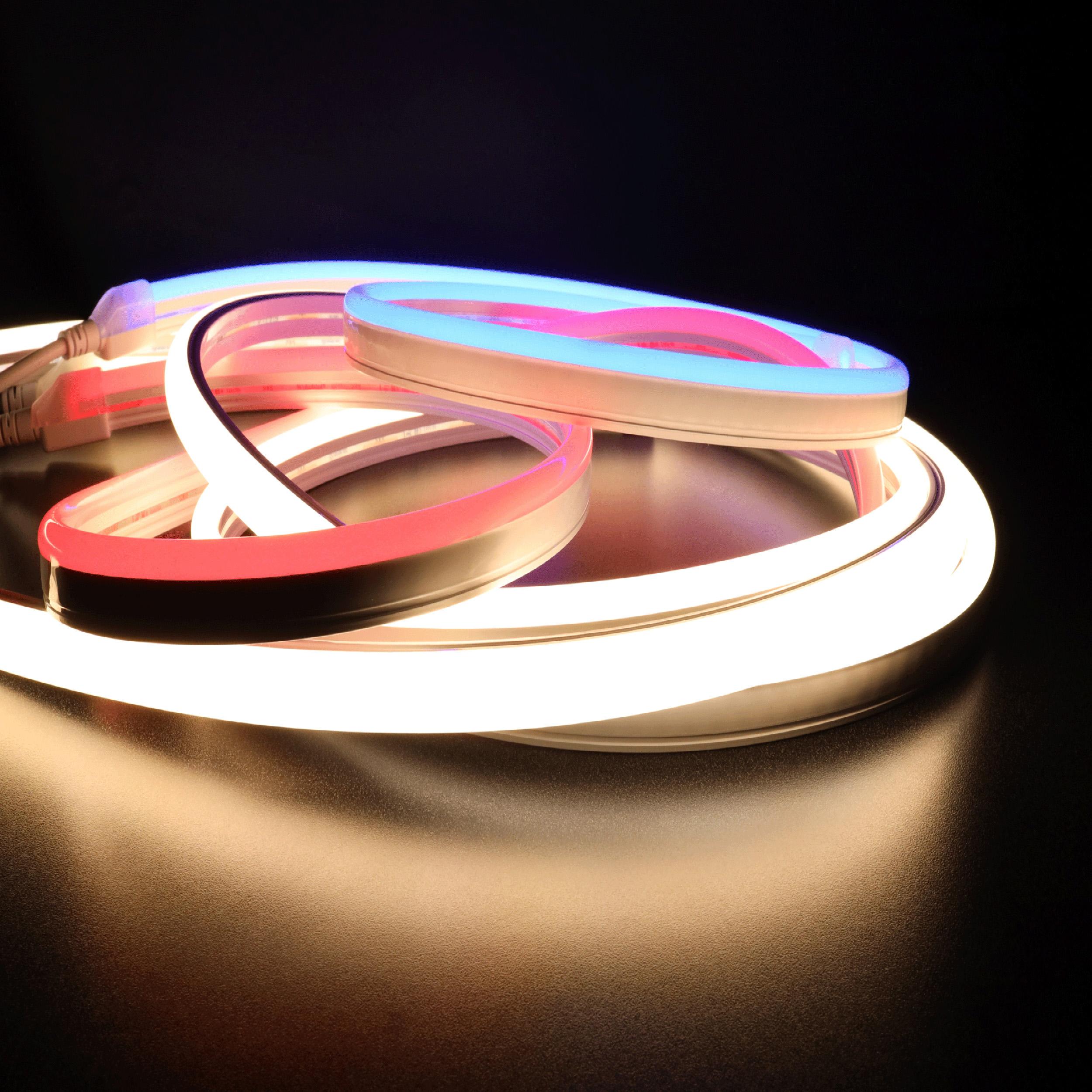BLAZE RGB Color Changing LED Neon Strip Light, 65Ft Reel, 24V, Side Bending - Bees Lighting