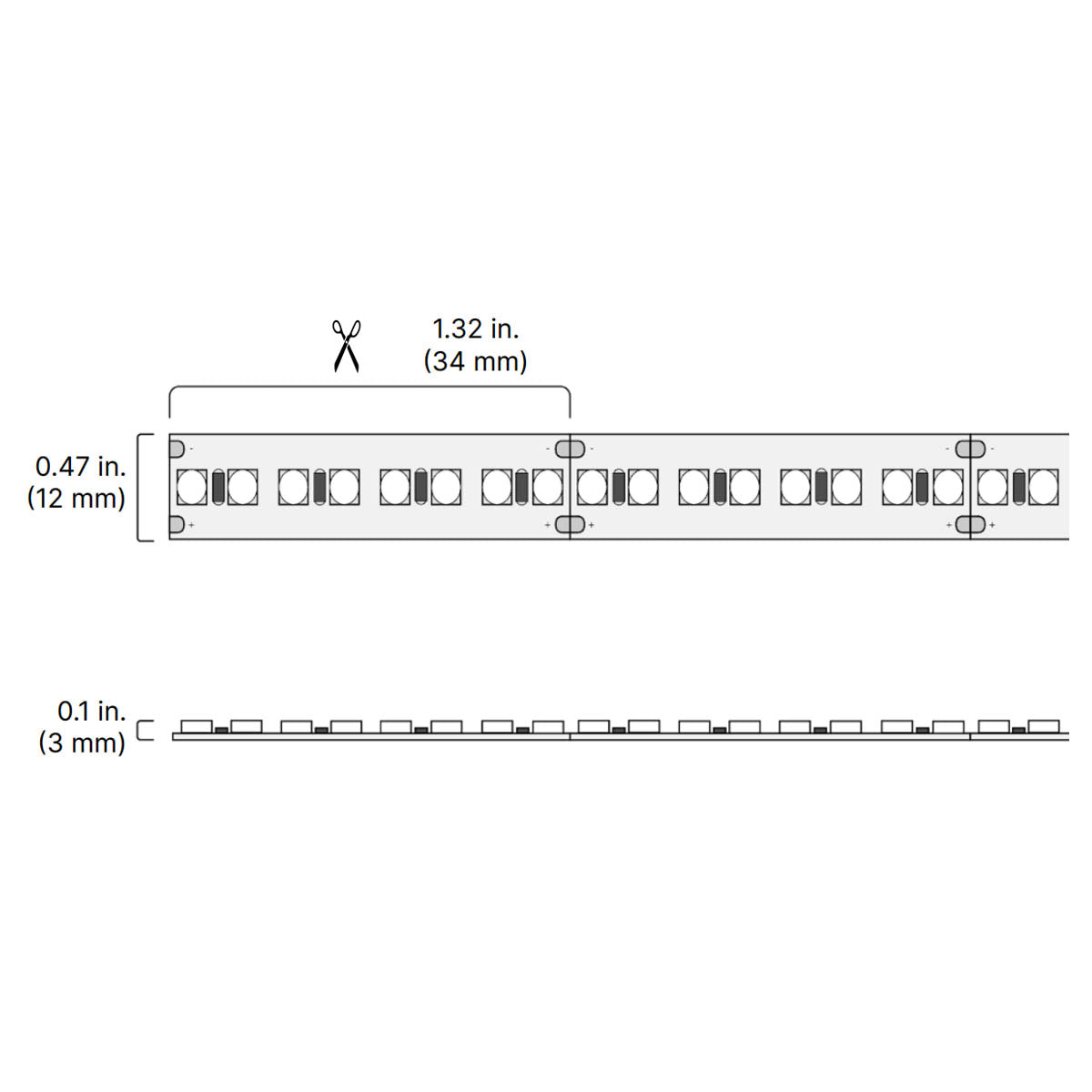 Valent X High Density LED Strip Light, 16Ft Reel, 3500K, 586 Lm/Ft, 24V - Bees Lighting