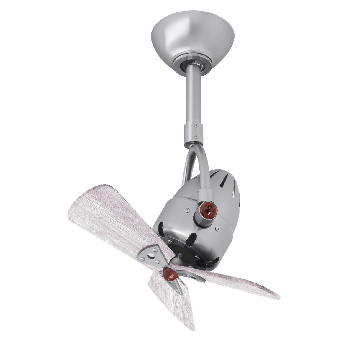Diane 16 Inch Oscillating Directional Ceiling Fan, Brushed Nickel with Barn Wood Blades - Bees Lighting