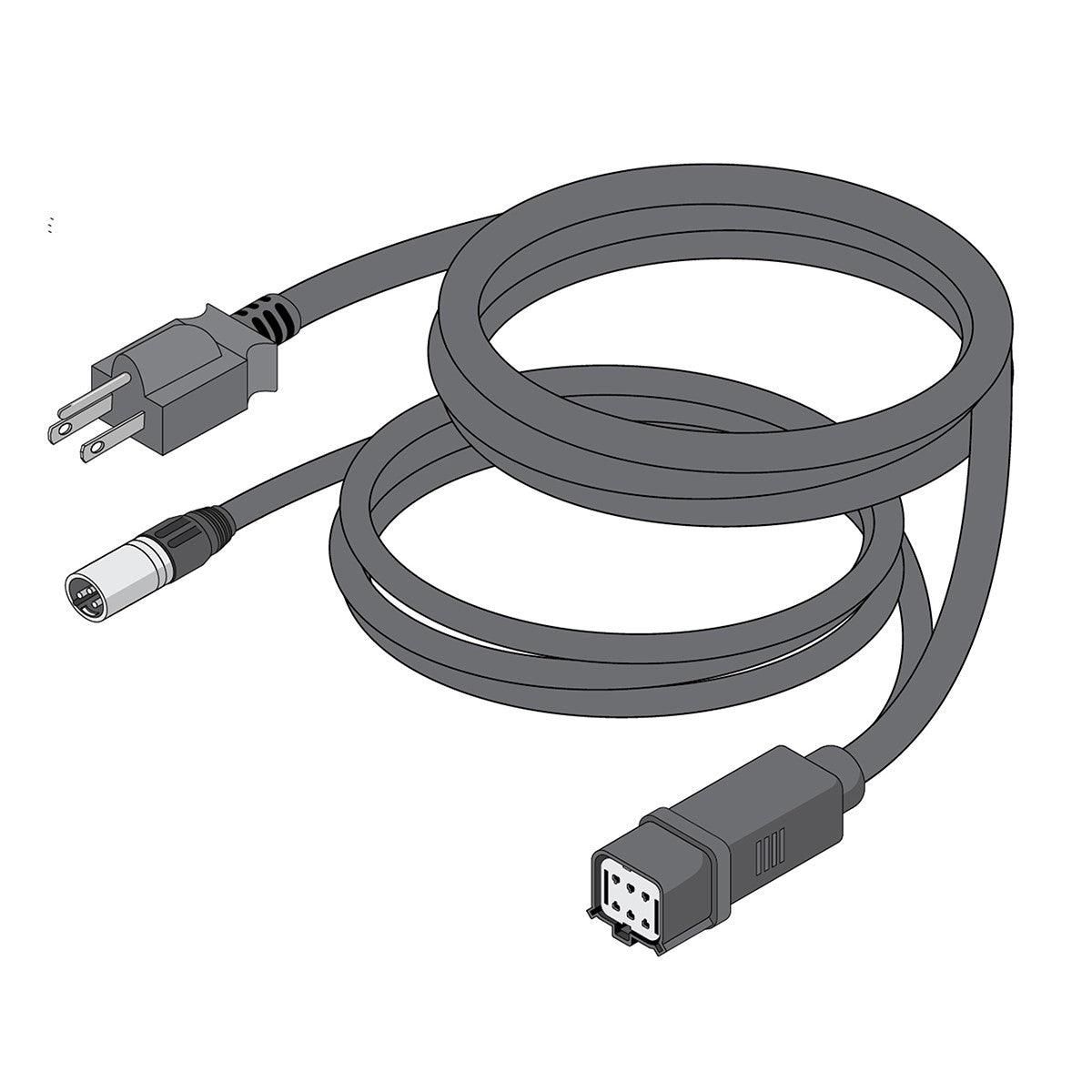 BROADWAVE LED Wall Washer Input Cord, 6 Feet, Wet Location Connector, Nema 5-15P Plug - Bees Lighting