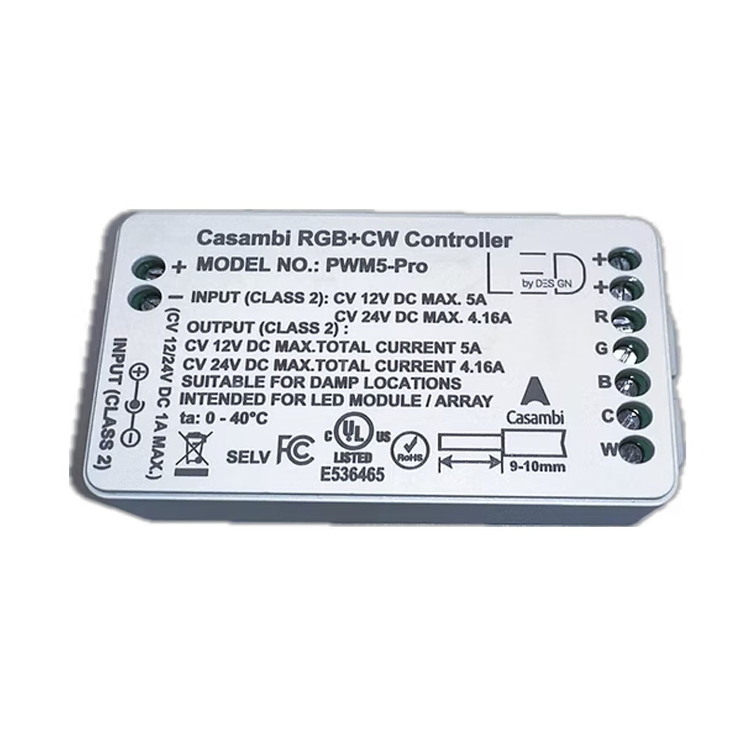 Casambi Color Controller, 5 channels, PWM Dimmer, 12-24VDC - Bees Lighting