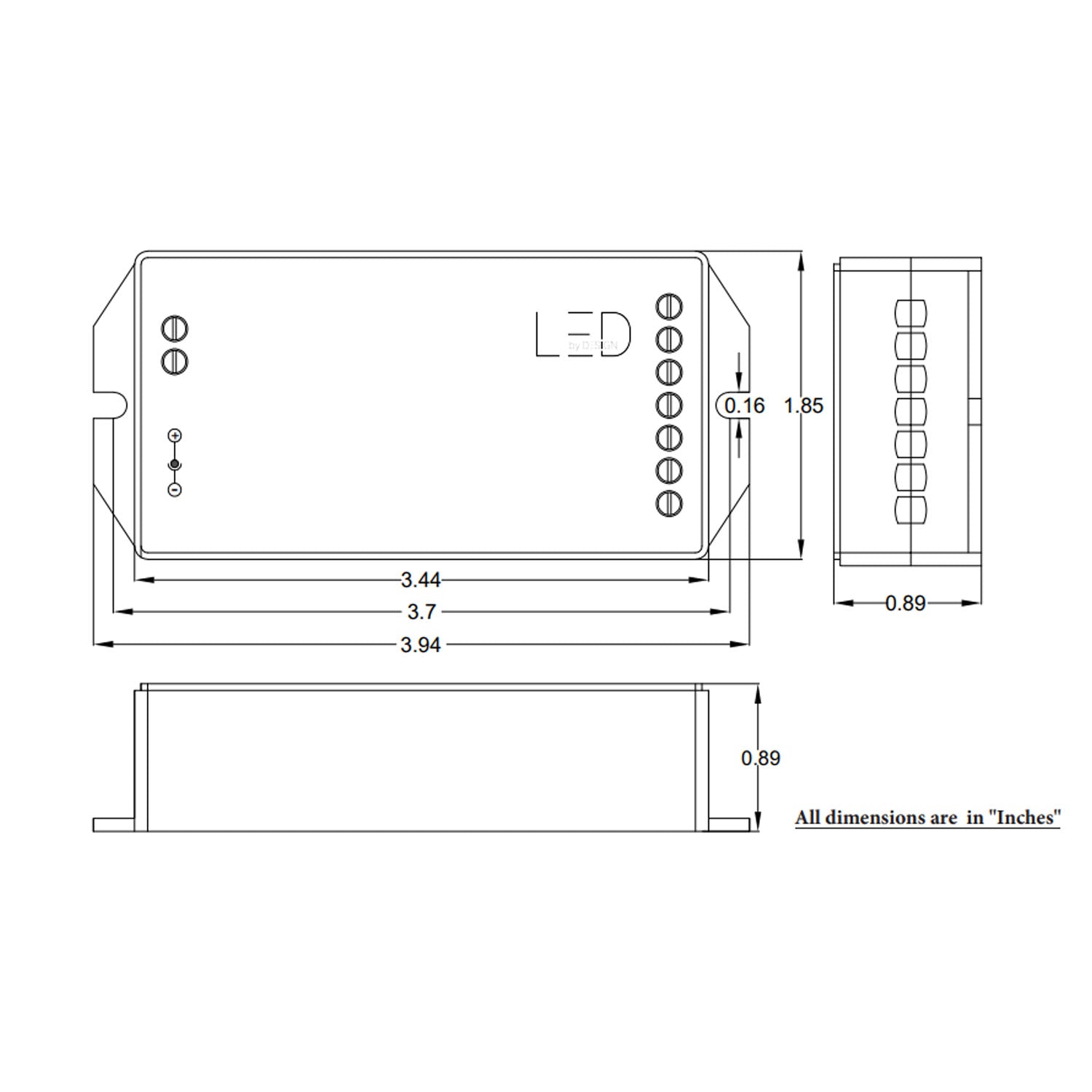 Casambi Color Controller, 5 channels, PWM Dimmer, 12-24VDC - Bees Lighting