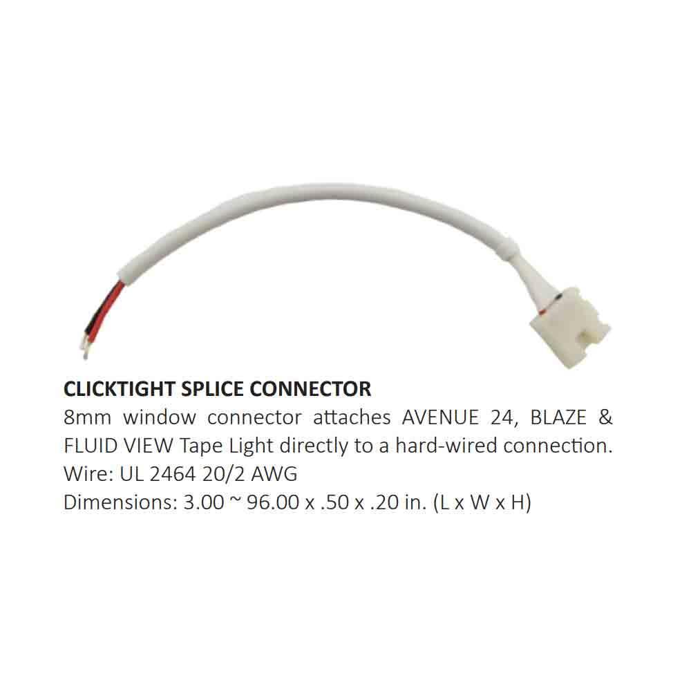 ClickTight 48in. Splice Connector for Blaze LED Tape Lights - Bees Lighting