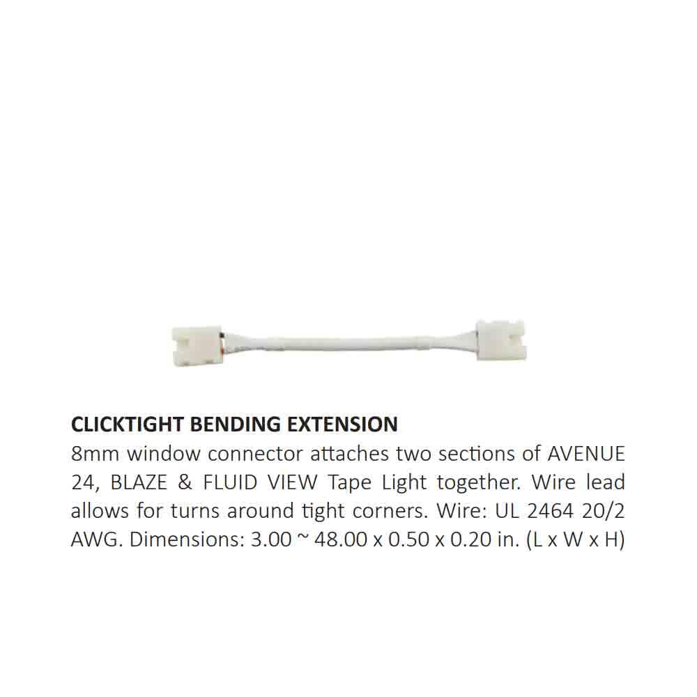 ClickTight 6in. Bending Extension for Blaze LED Tape Lights - Bees Lighting