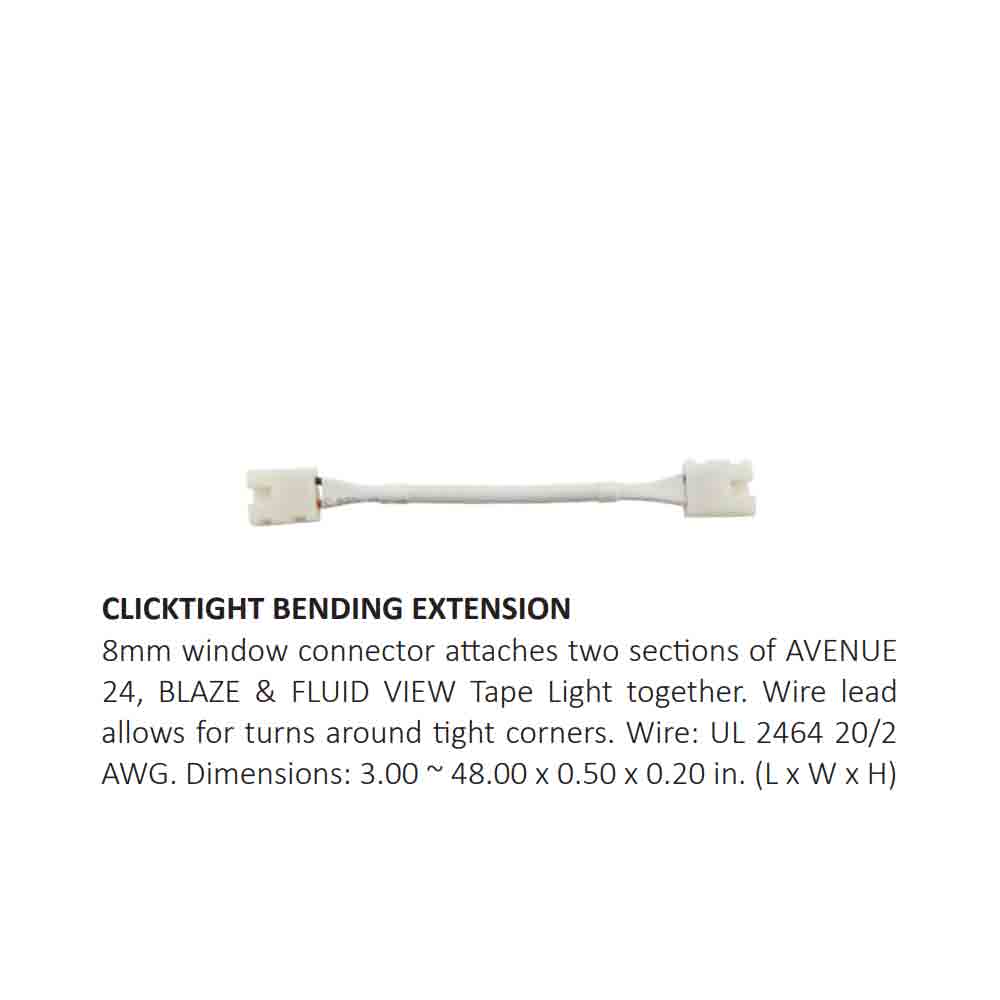 ClickTight 6in. Bending Extension for Blaze LED Tape Lights - Bees Lighting