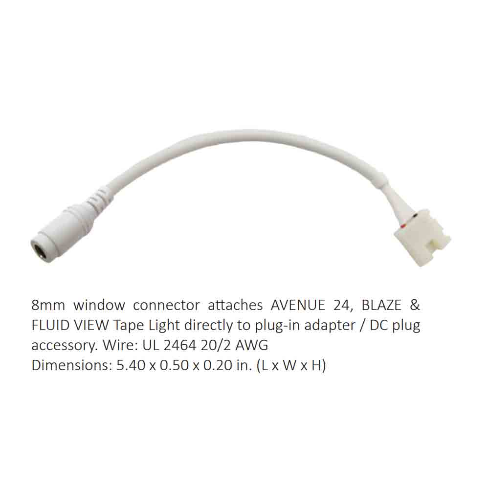 ClickTight 5.4in. DC Plug Connector for Blaze LED Tape Lights
