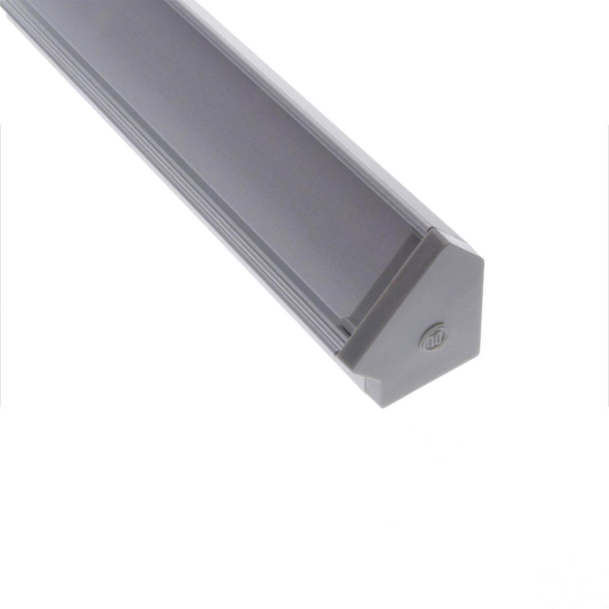 96in. Chromapath Builder, 45 degree LED Aluminum channel, Corner, for Strips Up To 12mm, Pack of 10
