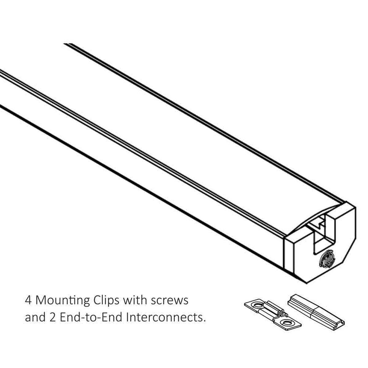 48in. Chromapath Builder, Square LED Aluminum Channels for 12mm strip lights - Bees Lighting