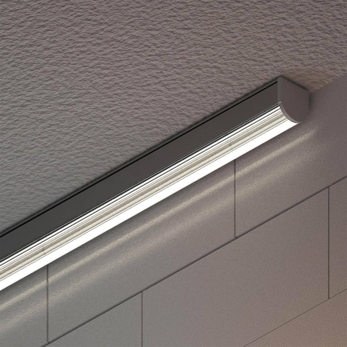 Channel Bundle, GRAZER Channel, Narrow Beam, 96 in., Clear Matte Optic Lens, for Tape lights Up To 10mm, Aluminum - Bees Lighting