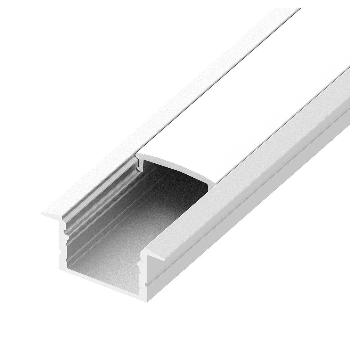 48in. Chromapath Bundle, Recessed Aluminum Channel for Tape lights Up To 12mm, Frosted cover - Bees Lighting