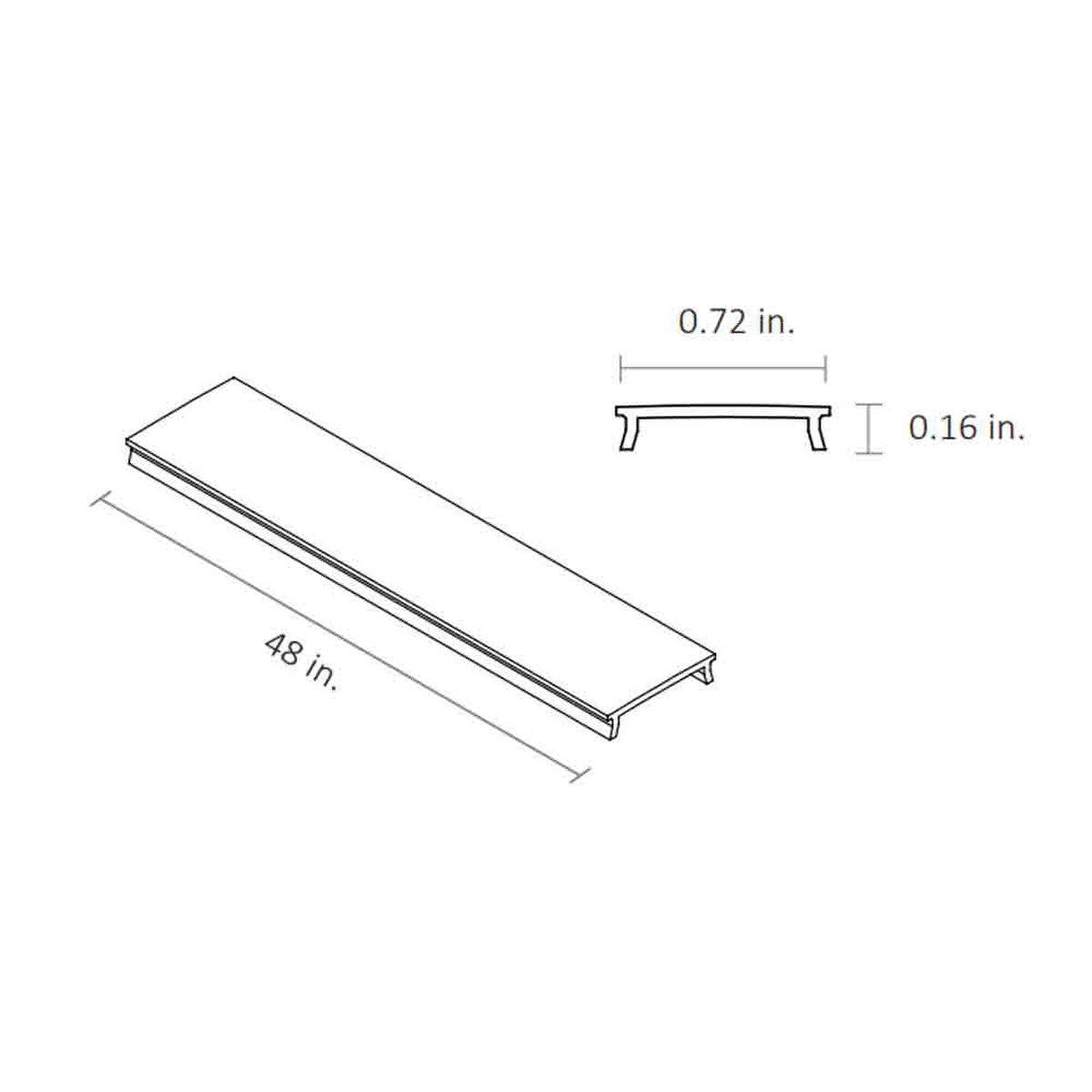 48in. Tape Light Clear Channel Cover - Bees Lighting